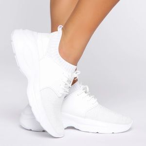 Fashion Nova- White Sneakers